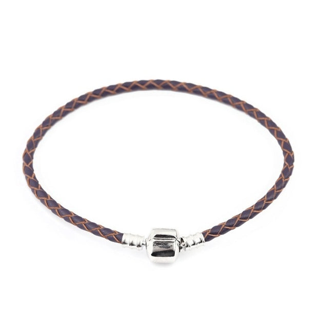 Xinyao 12 Colors 16-20cm Leather Charm Bracelet For Women Fit Original Charm Beads DIY Brand Design Bracelet Dropshipping