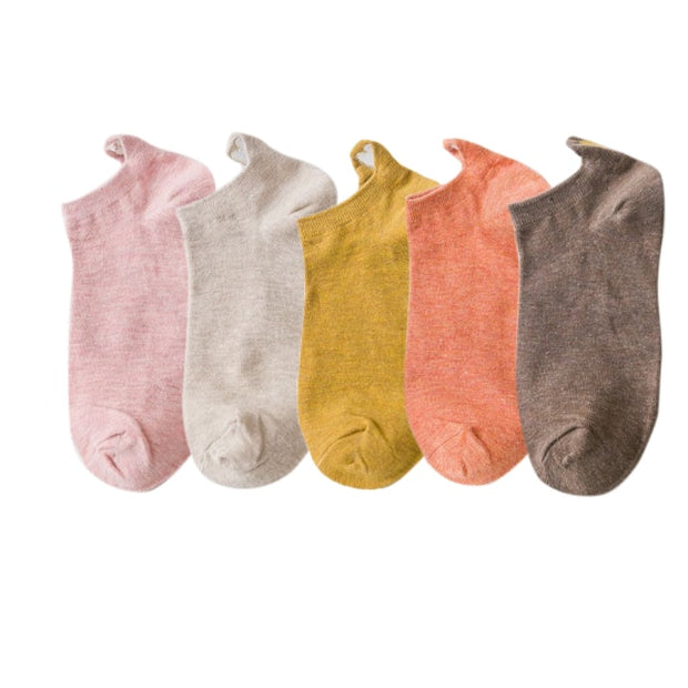 SALE! 5Pairs New Heart Socks Women Cotton Socks Ankle Short Cute Heart Casual Funny Sock Fashion Socks