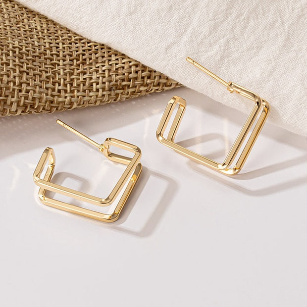 New Fashion Gold Color Metal Drop Earrings Stainless Steel Simple Knot Twist Earrings For Women Statement Jewelry 2020 Pendiente