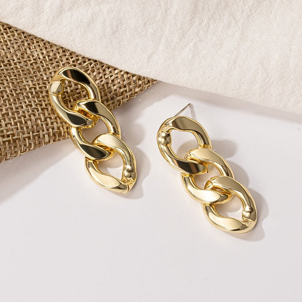 New Fashion Gold Color Metal Drop Earrings Stainless Steel Simple Knot Twist Earrings For Women Statement Jewelry 2020 Pendiente