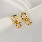 New Fashion Gold Color Metal Drop Earrings Stainless Steel Simple Knot Twist Earrings For Women Statement Jewelry 2020 Pendiente