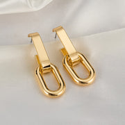 New Fashion Gold Color Metal Drop Earrings Stainless Steel Simple Knot Twist Earrings For Women Statement Jewelry 2020 Pendiente