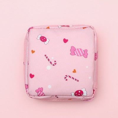 Small Cosmetic Bag Girl Lipstick Bag Women Make Up Organizer Bag Beautician Makeup Pouch Sanitary Pads Bags Toiletry Beauty Case